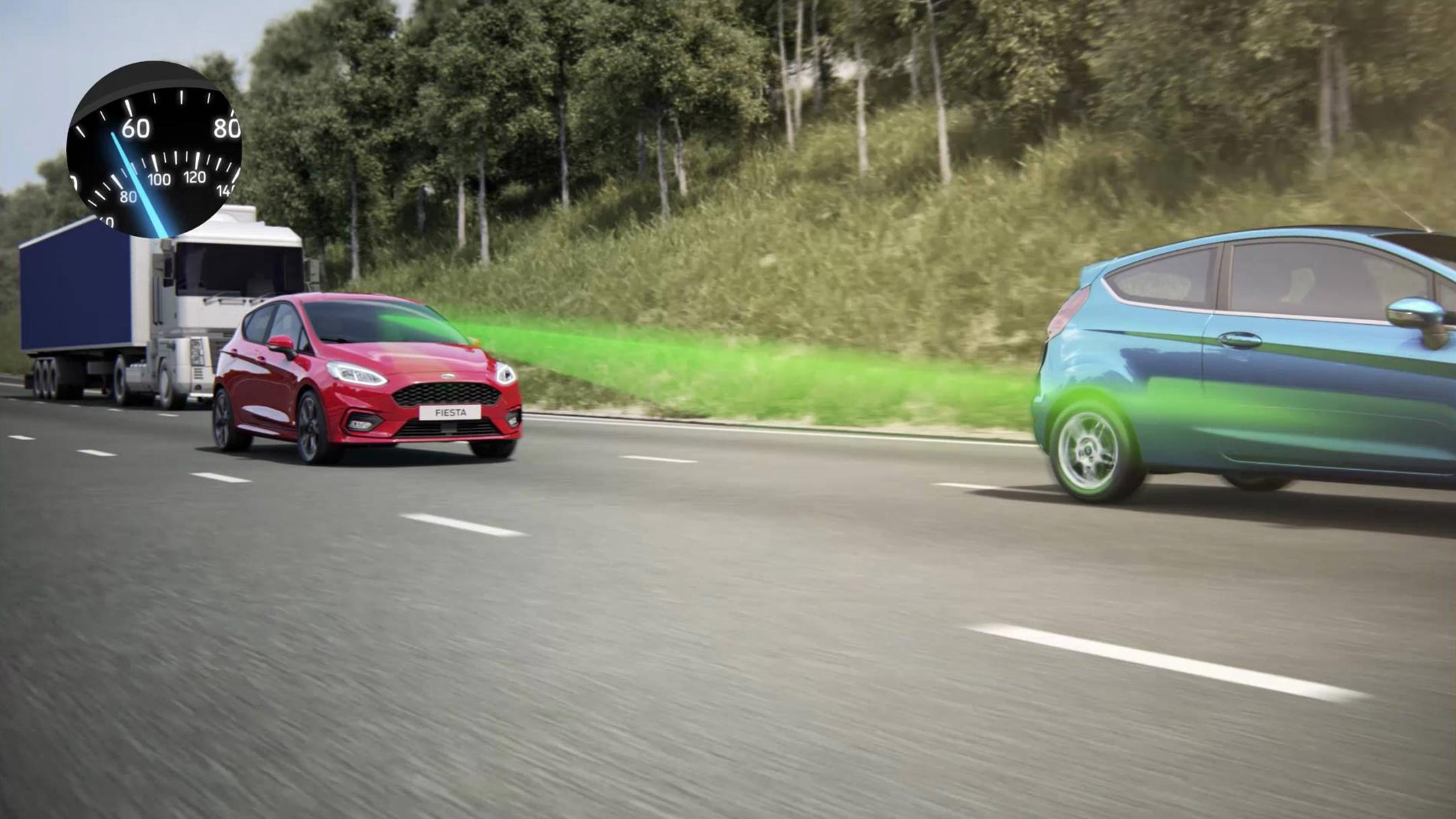 Ford Fiesta using Adaptive cruise control