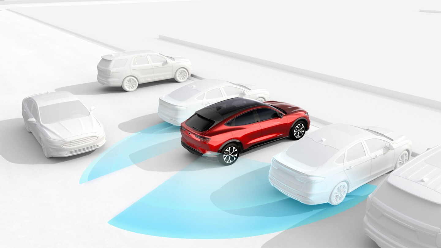 Ford Mustang Mach-E sistem de asistenta pentru unghiul mort