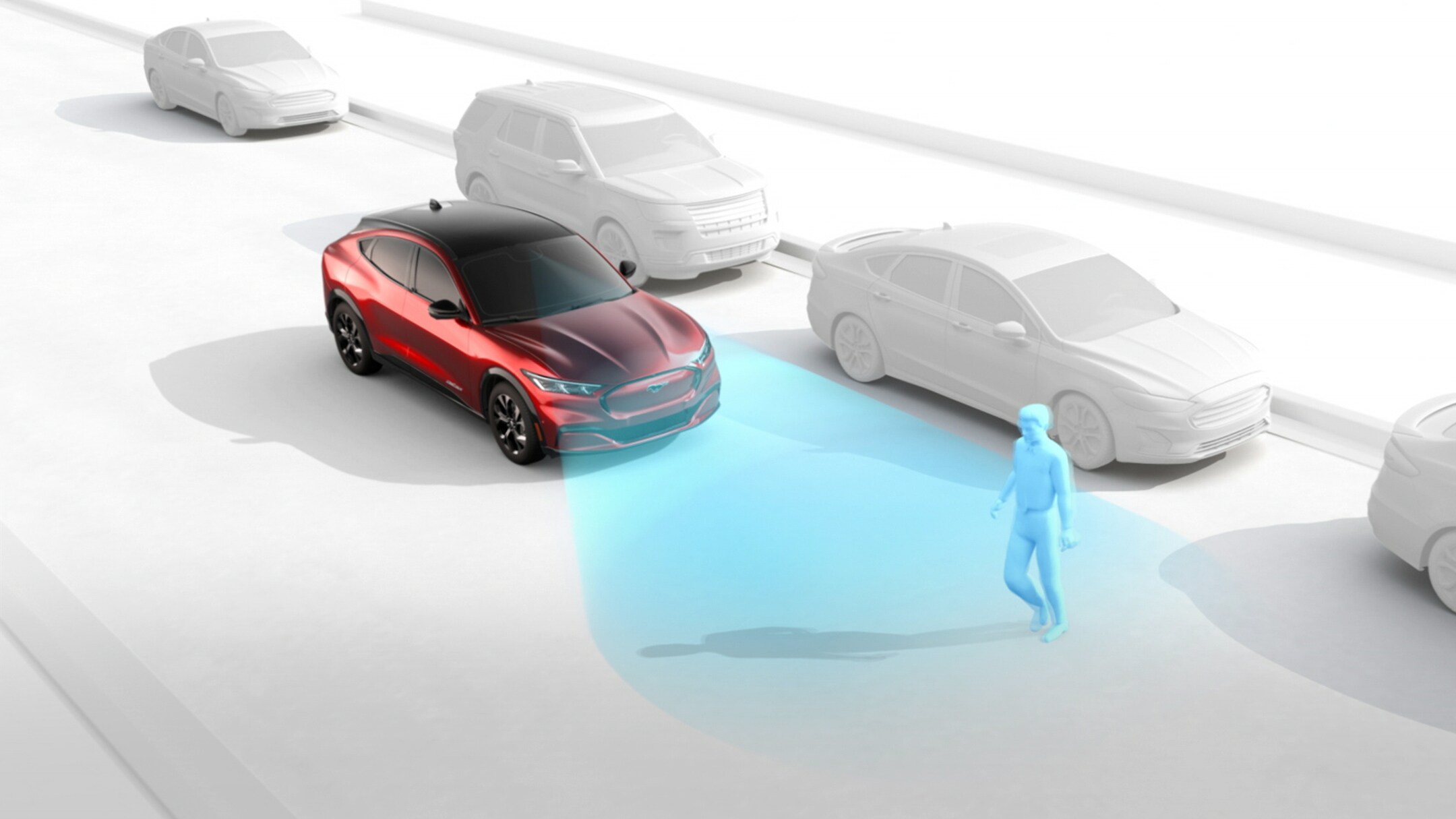 Ford Mustang Mach-E sistem de asistenta pre-coliziune