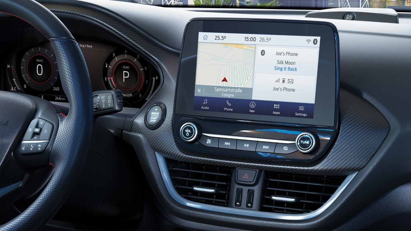 Ford Puma close up on SYNC 3 screen