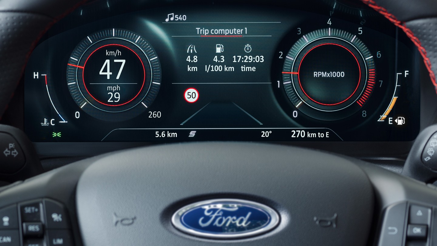 Ford Puma ST sistem recunoastere indicatoare rutiere