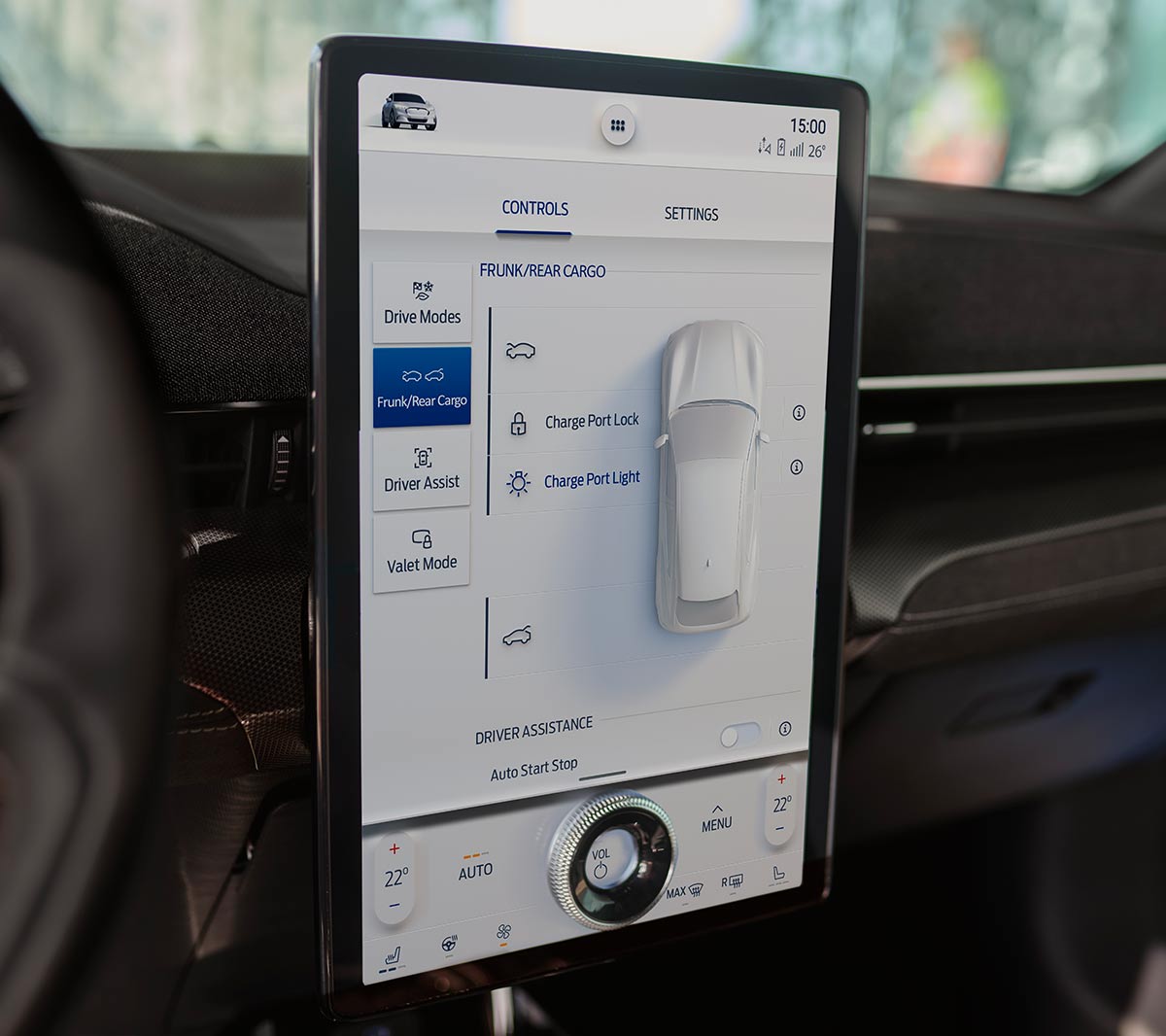 All-New Ford Mustang Mach-E interior, displaying the Generation SYNC screen