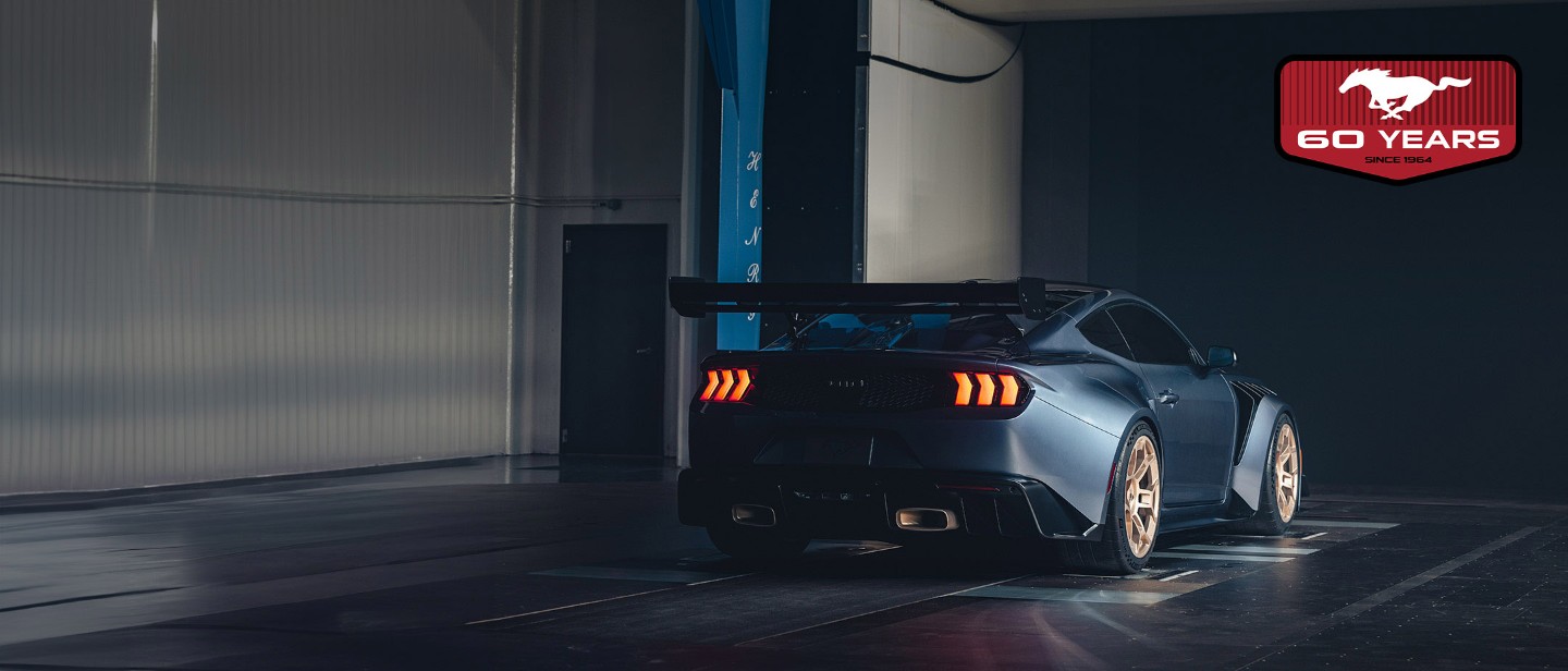 Ford Mustang GT Daytona driving in tunnel