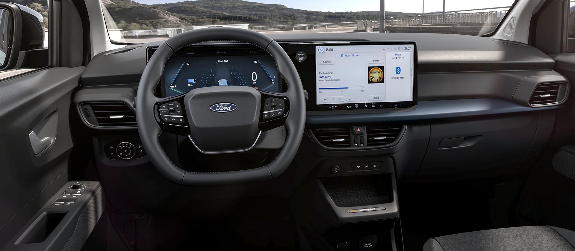 Interior Ford E Tourneo Courier Active cu ecran tactil