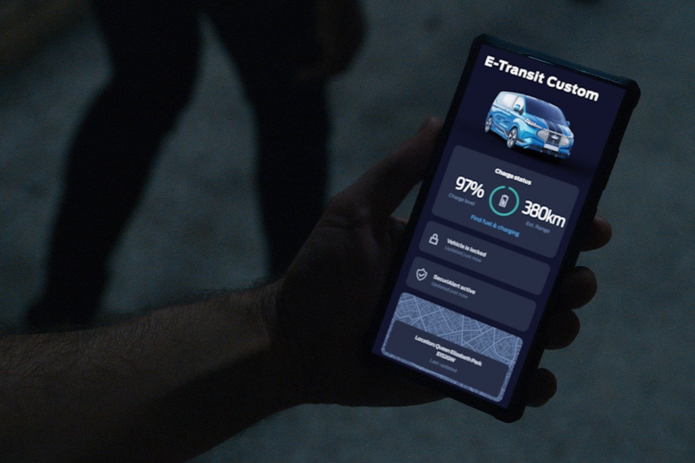 Ford Pro app on a phone