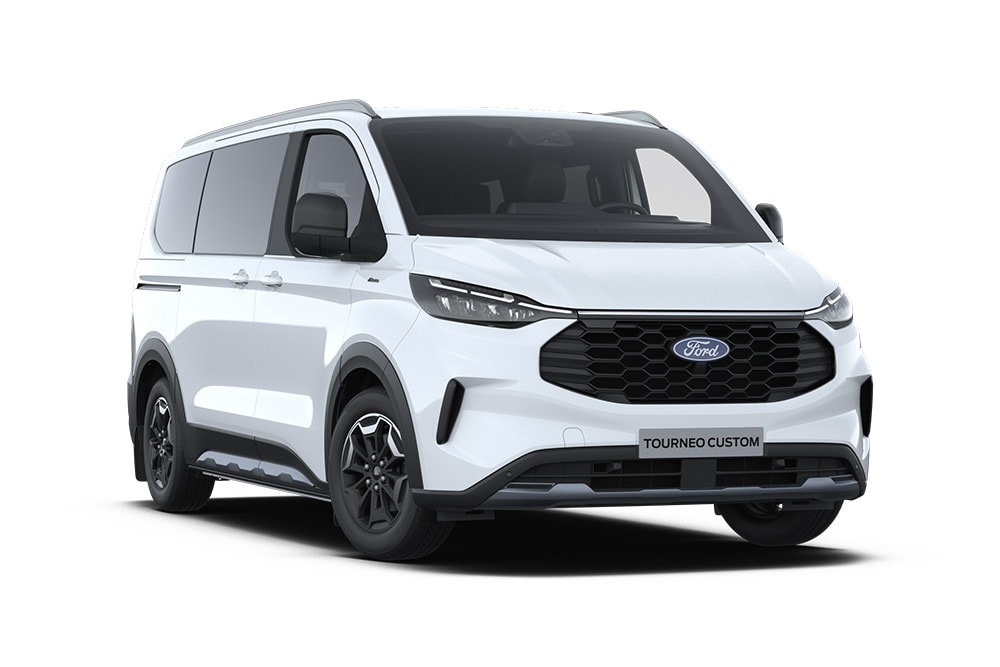 Vedere din partea stanga a unui Ford Tourneo Active, culoare alba