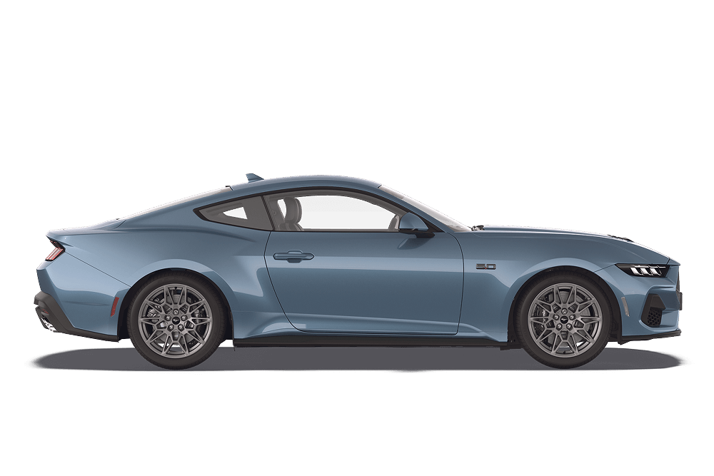 Vedere din lateral a Ford Mustang