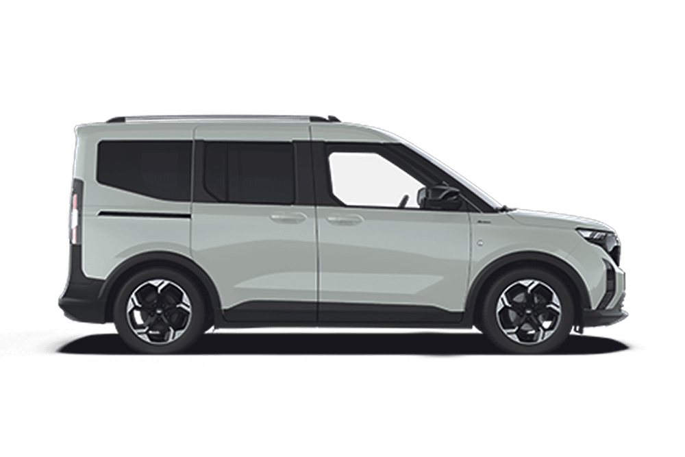 Profil lateral al unui E-Tourneo Courier