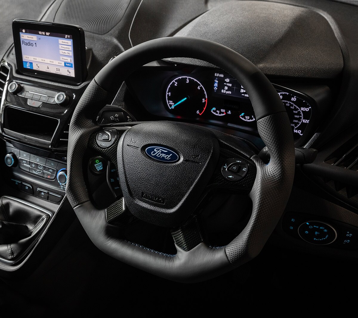 Ford Transit Connect interior dashboard close up