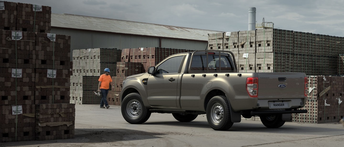 Ford Ranger Regular Cab parked in dock 