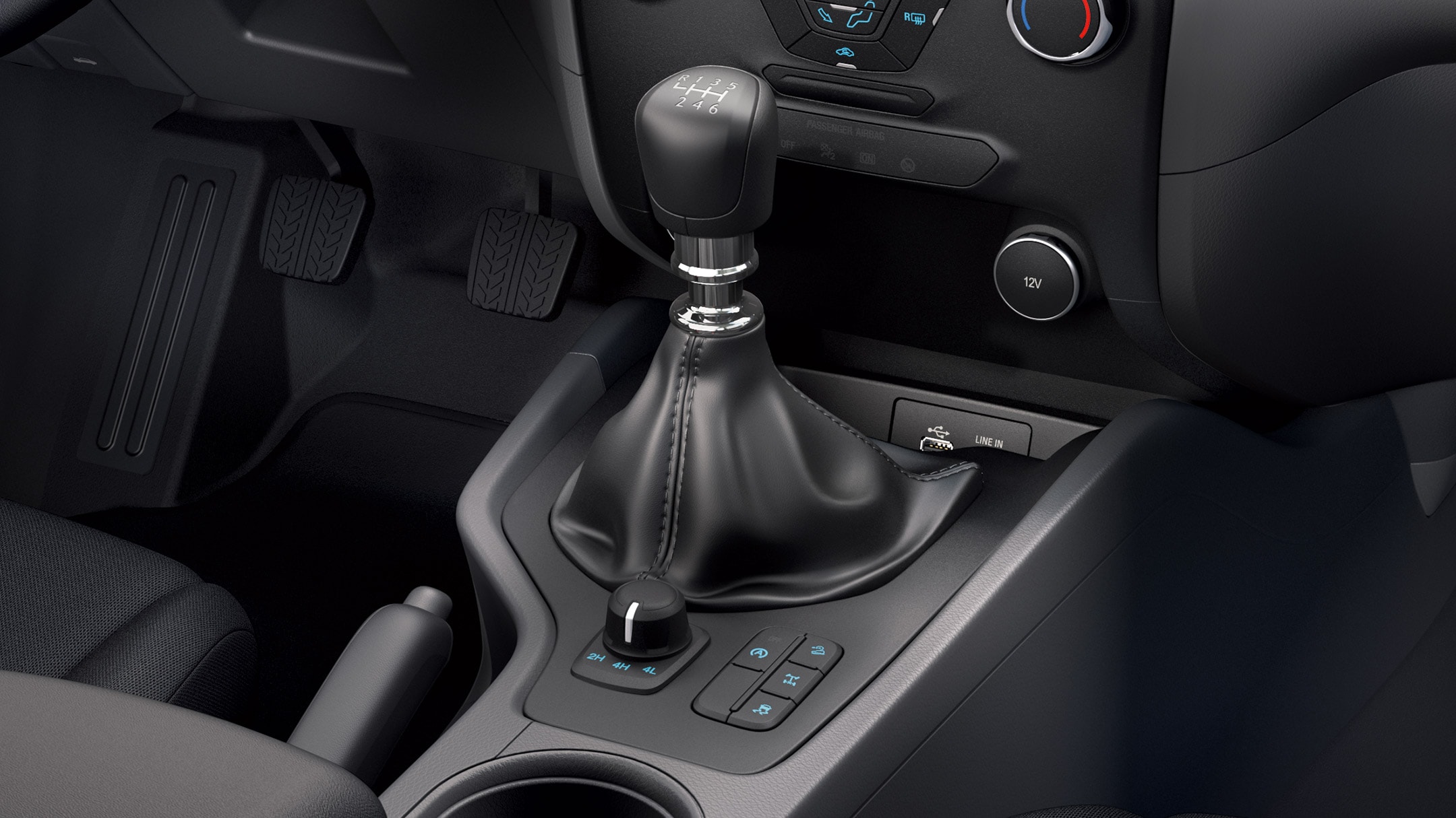 Ford Ranger 6 speed manual transmission close up