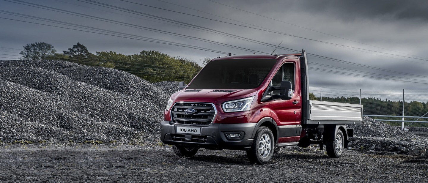 Ford Transit Chassis Cab at building site