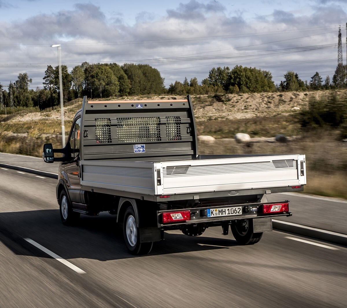 New Ford Transit Chassis Cab with heavy load