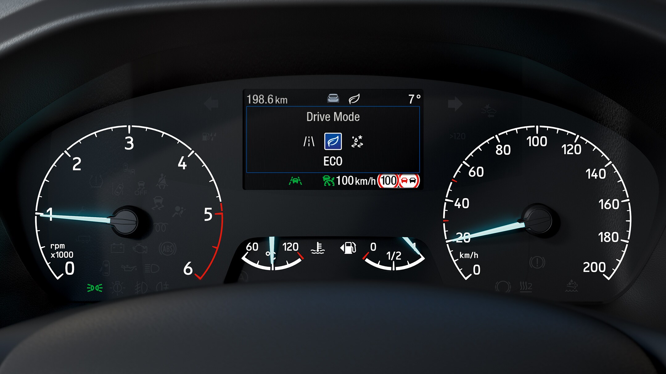 Ford Transit Minibus Selectable drive modes close up 