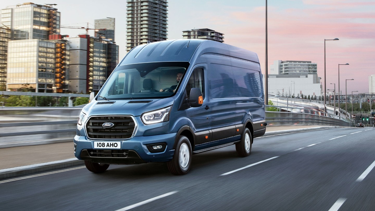 Ford Transit Custom PHEV driving on road