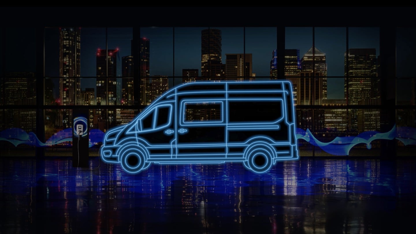 Vizualizare profil Ford Transit cabina dubla