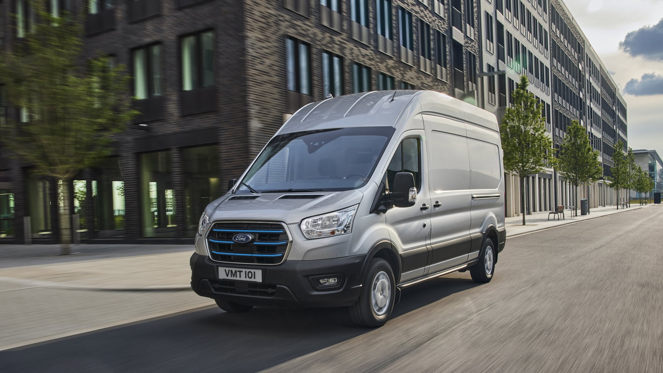 Ford Transit driving in city