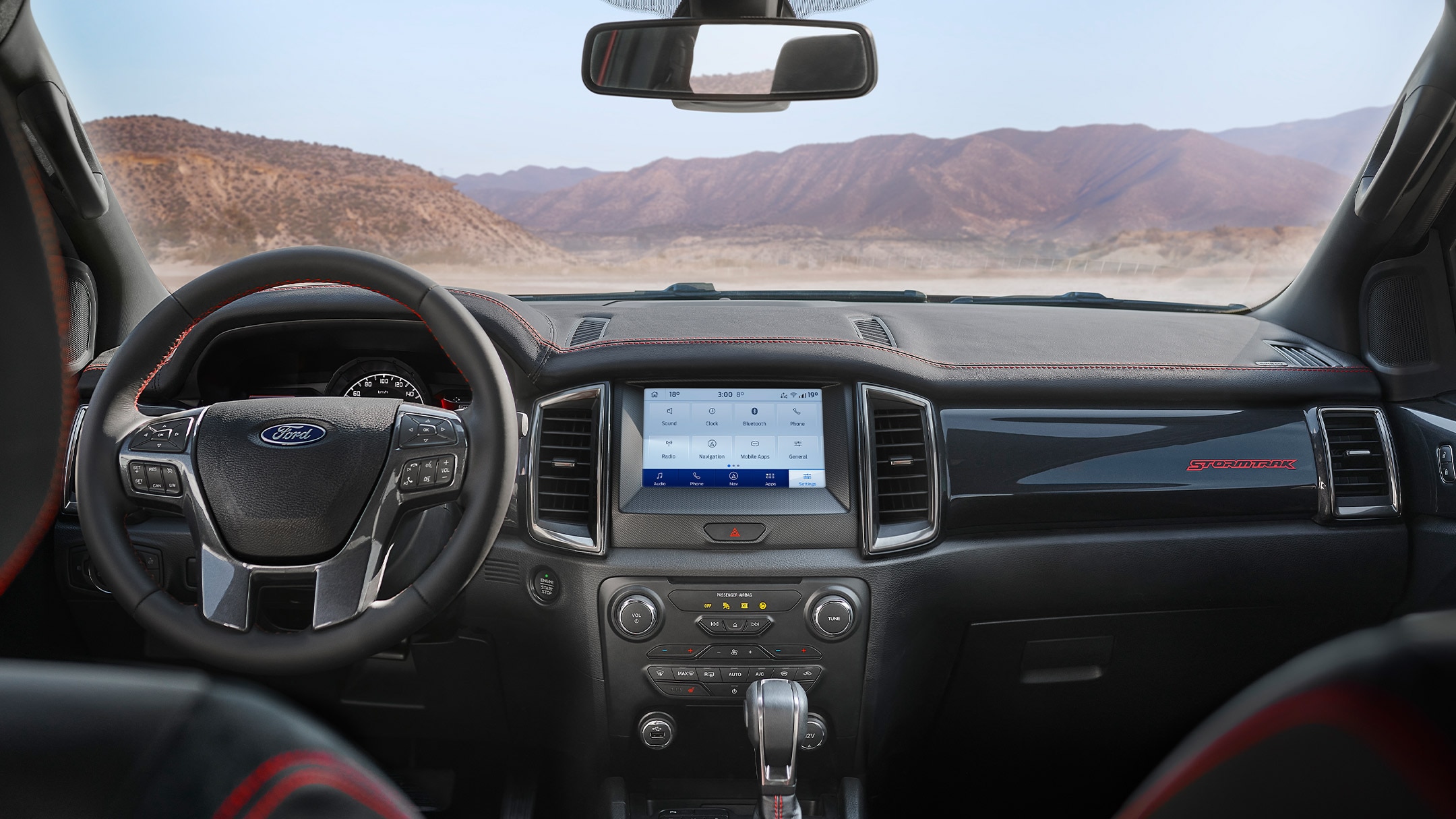 Ranger Stormtrak interior dashboard view