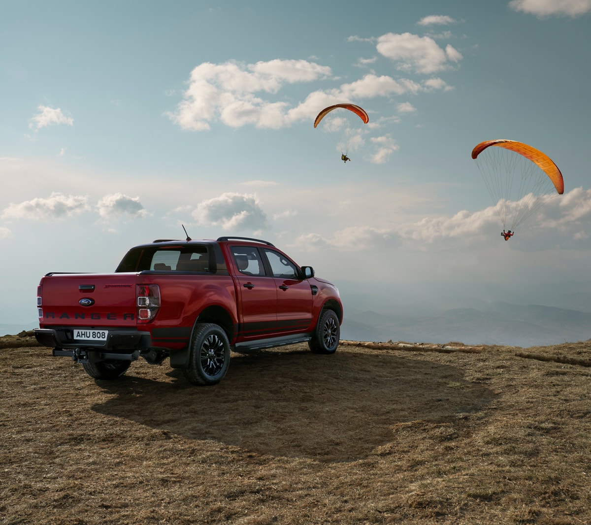 New Ford Ranger Stormtrak rear three quarter view