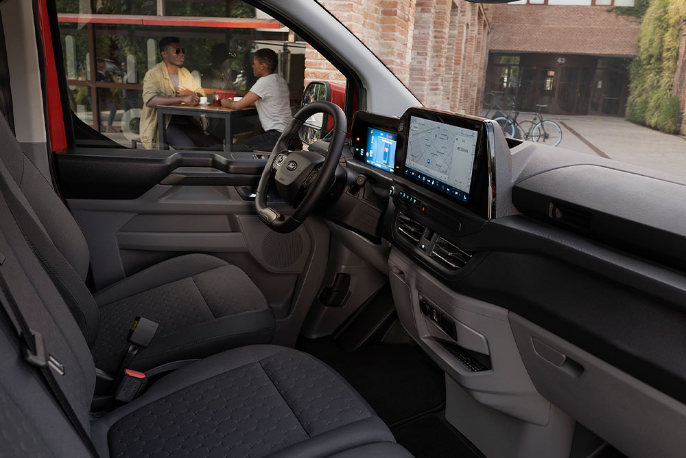 Vizualizare tablou de bord Ford Transit Custom.