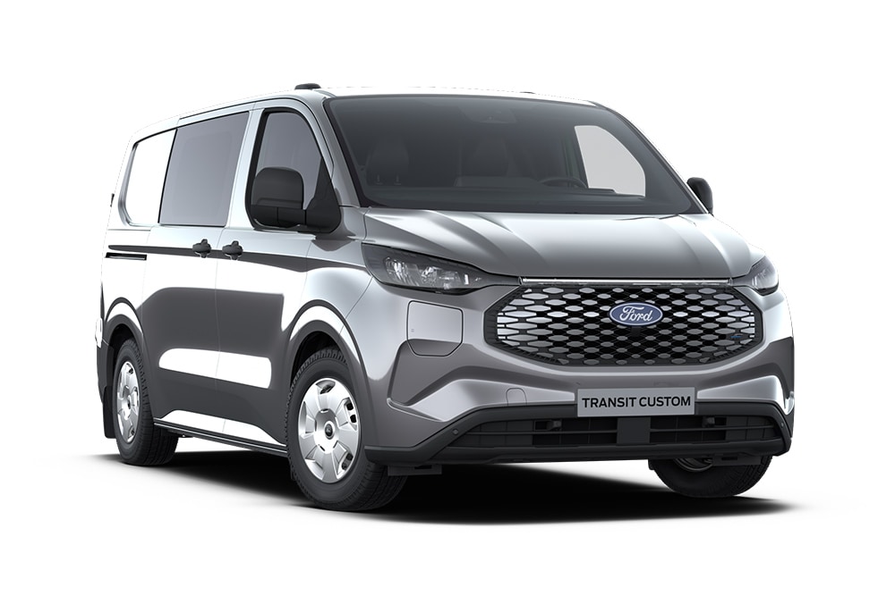 Ford Transit Custom MultiCab Trend culoare Dark Gray, vedere frontală.