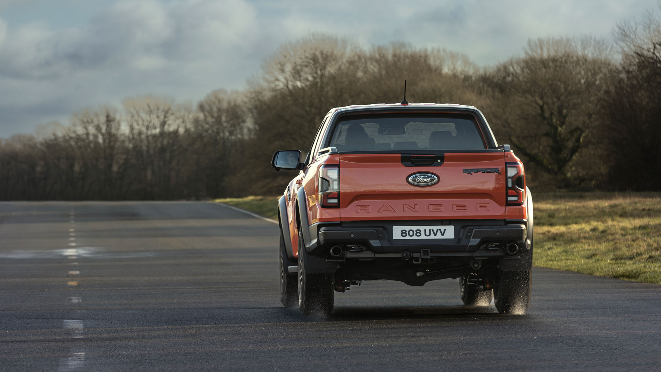 Ford Ranger Raptor on the road