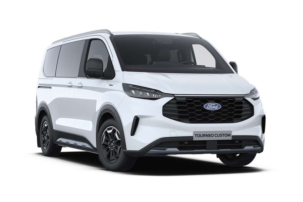 Vedere din partea stanga a unui Ford Tourneo Active, culoare alba