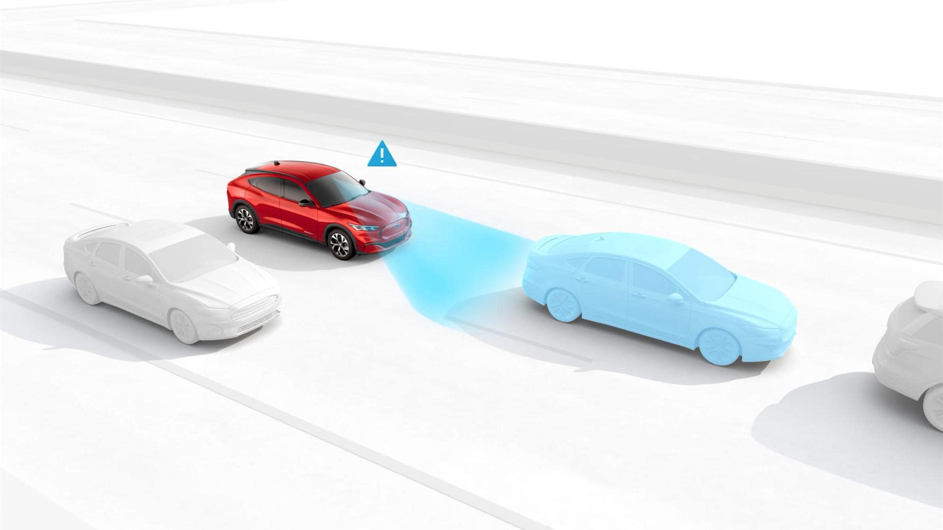 Grafic care ilustrează sistemul de alertă a șoferului pe un vehicul Ford.