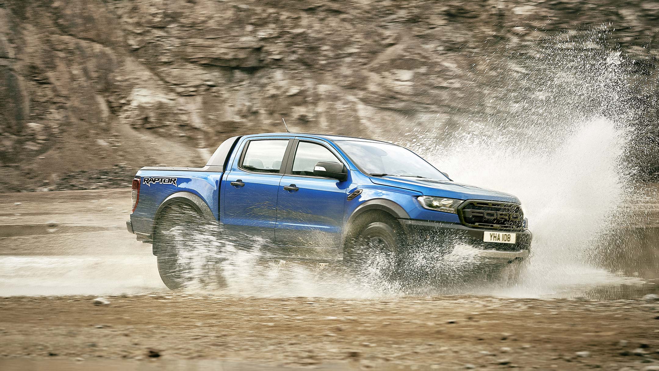 Ford Ranger Raptor wading through deep water