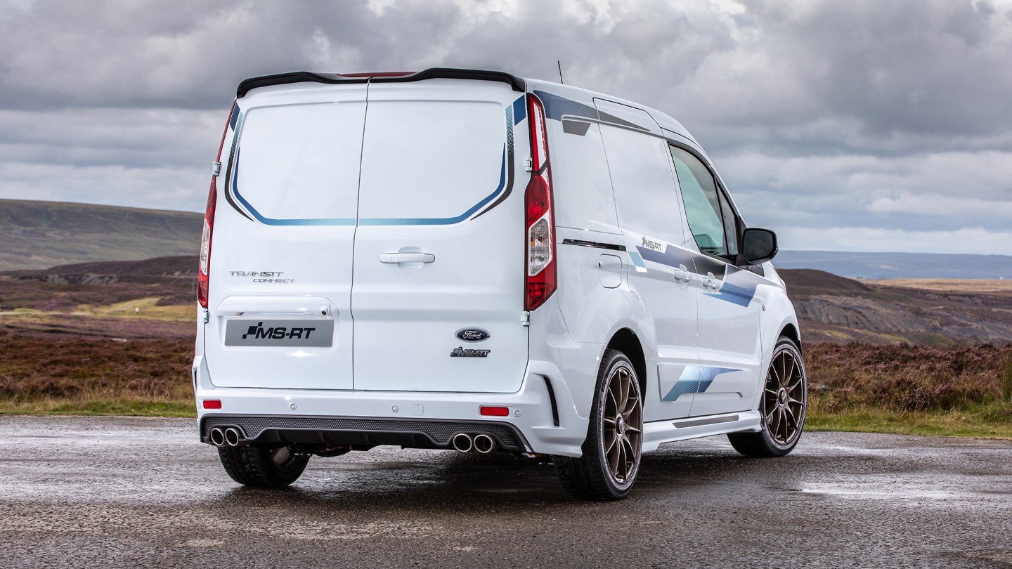 Ford Transit Connect MS-RT parked against a countryside background.