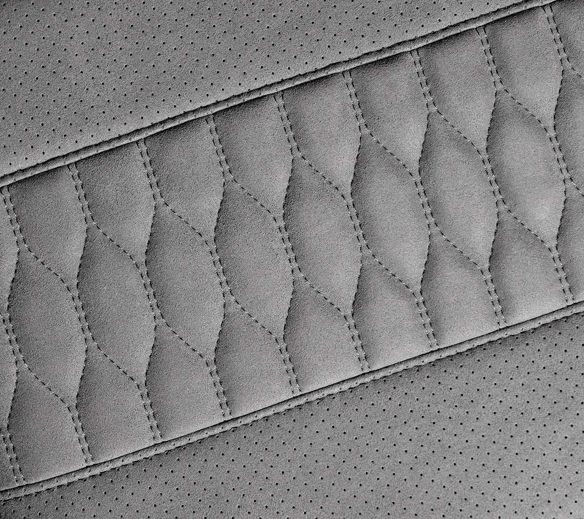Closeup photo of the Ford Transit Connect MS-RT seat covering showing the material.