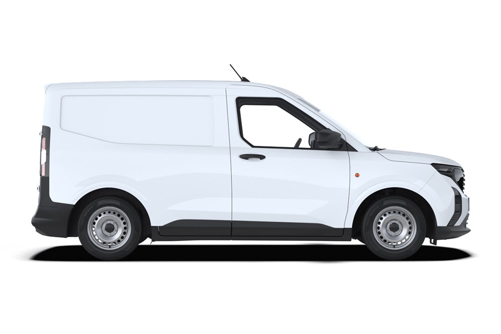Vedere laterală Ford Transit Courier Van alb