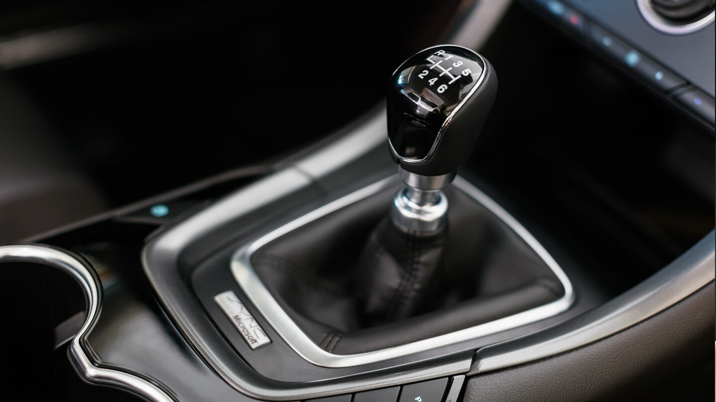 Interior detail of the gear stick